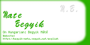 mate begyik business card
